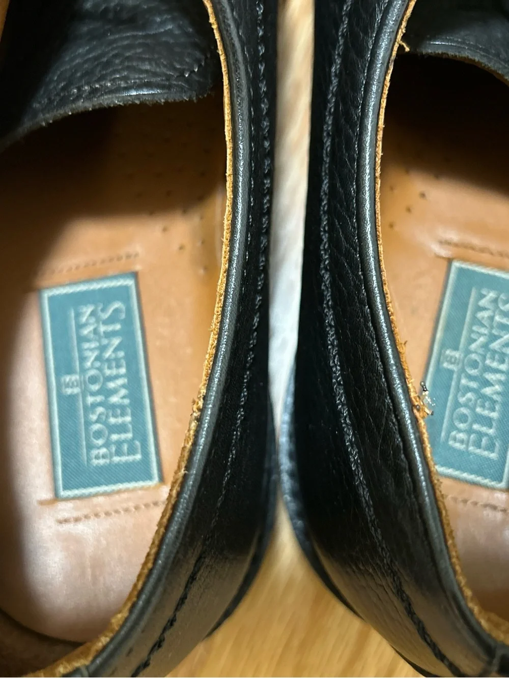 Bostonian Black Leather Derby Shoes